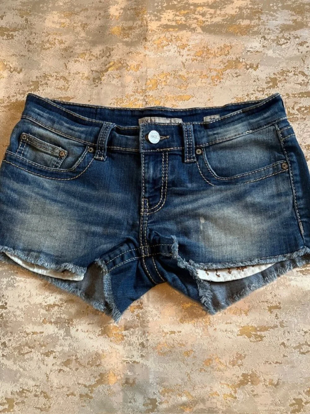 BKE Buckle Denim Jean Shorts Womens sz 28 Lot of 2 Payton Stella Blue Distressed